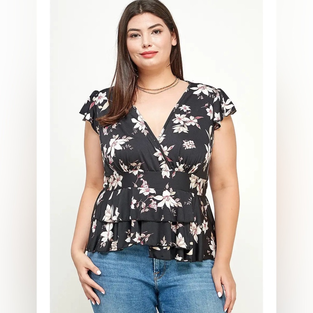 Floral Ruffle Babydoll Top
